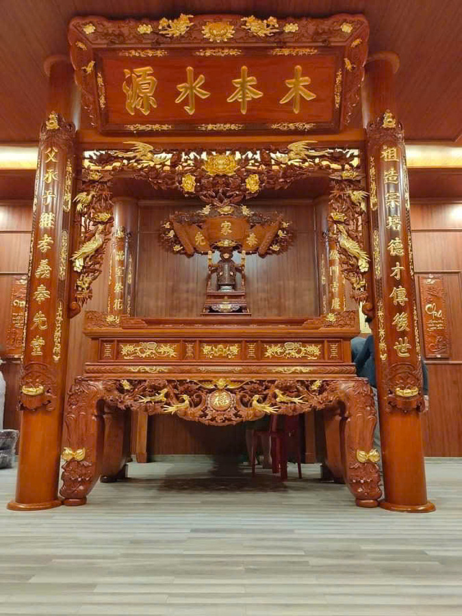 Mẫu gian thờ theo lối cổ 3 gian 031