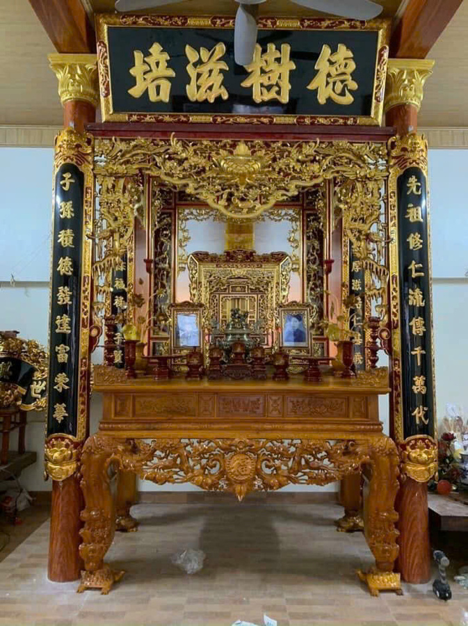 Mẫu gian thờ theo lối cổ 3 gian 019