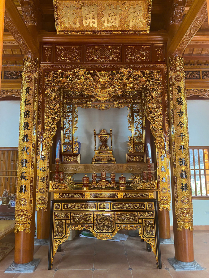 Mẫu gian thờ theo lối cổ 3 gian 030