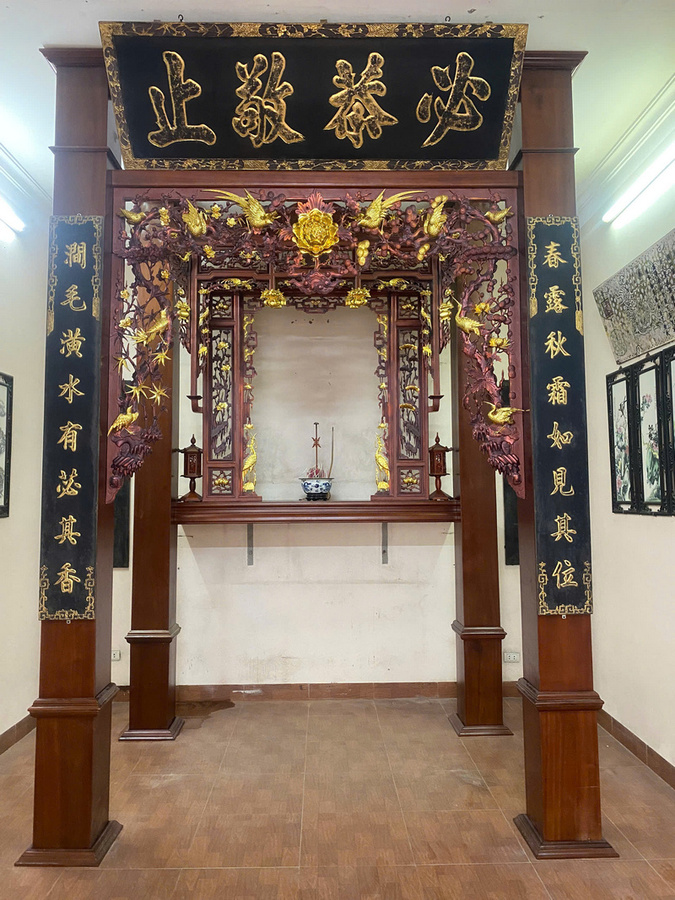 Mẫu gian thờ theo lối cổ 3 gian 002