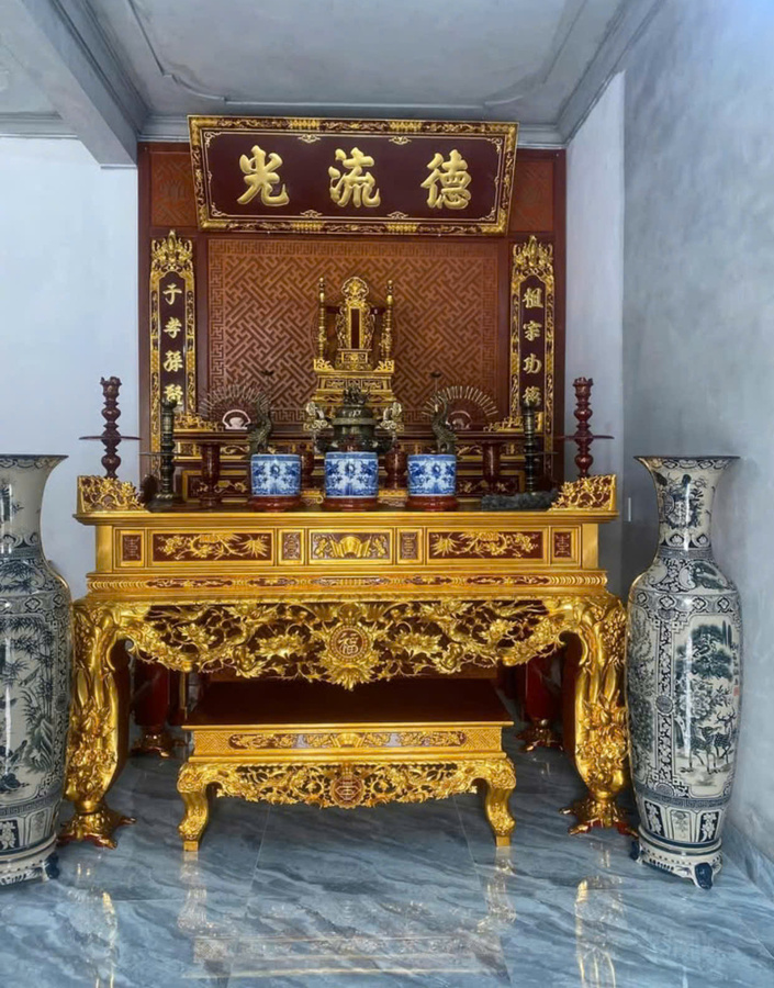 Mẫu ban thờ truyền thống cho nhà hiện đại 008