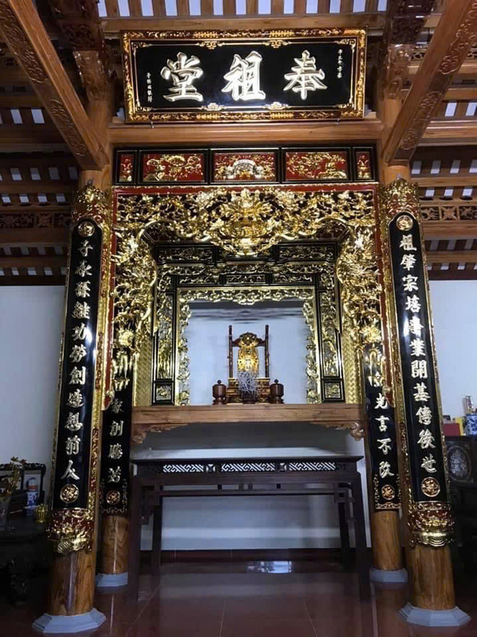 Mẫu gian thờ theo lối cổ 3 gian 021