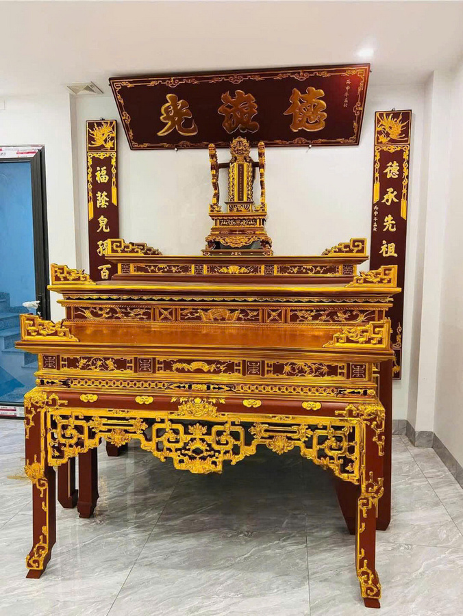 Mẫu ban thờ truyền thống cho nhà hiện đại 005