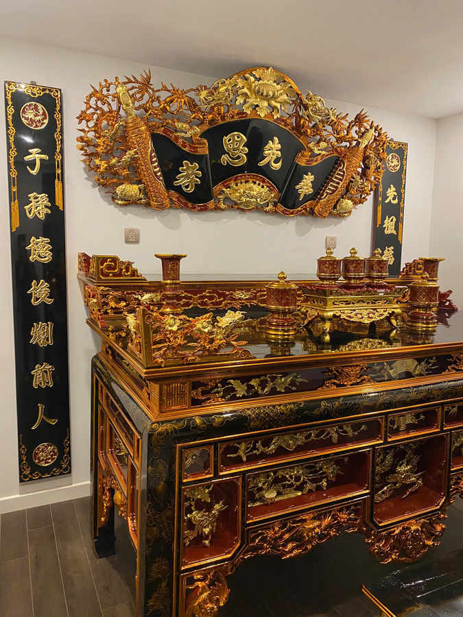 Mẫu ban thờ truyền thống cho nhà hiện đại 006