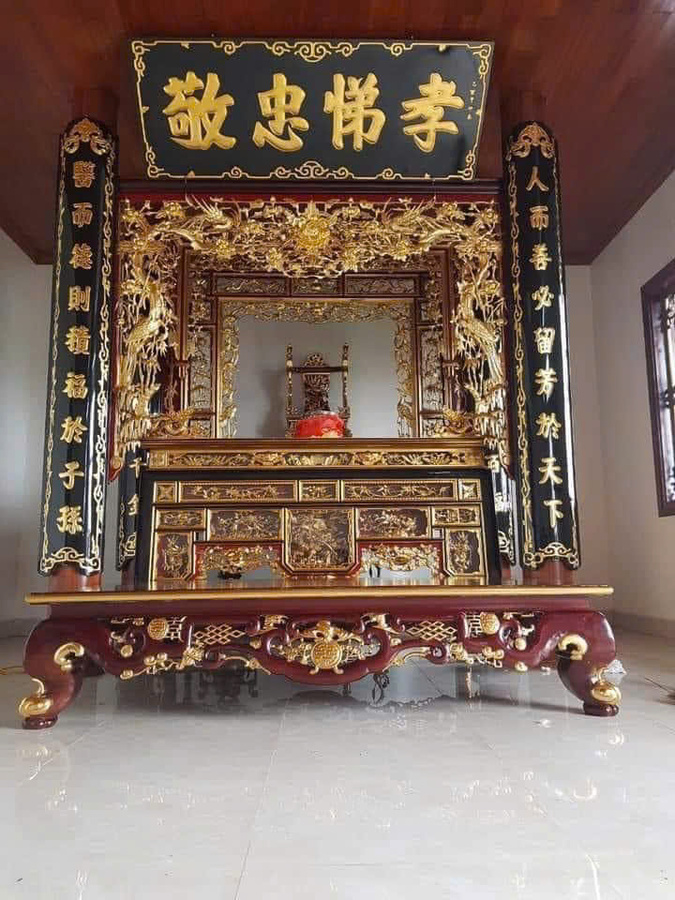 Mẫu gian thờ theo lối cổ 3 gian 018