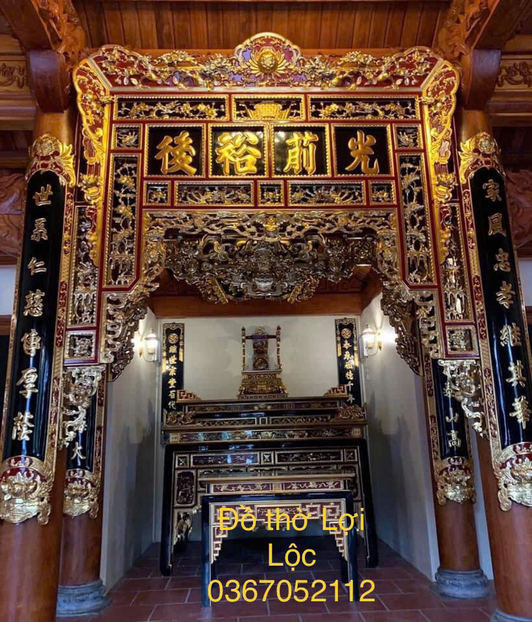 Mẫu gian thờ theo lối cổ 3 gian 034